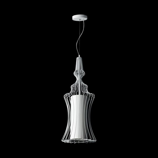 K Light CA-KLCH-1046/WH Tube Wire Metal Pendant White