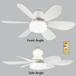 Brightstar FCF090 White Mini Plastic Ceiling Fan with Light