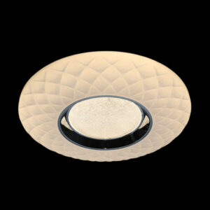 K Light H-KLC-LED-17/40 230v 24W LED Acrylic Sun 40cm Ceiling Fitting WW Chrome/Opal White with Crystal Sand and Sparkle