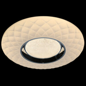 K Light H-KLC-LED-17/50 230v 36W LED Acrylic Sun 50cm Ceiling Fitting WW Chrome/Opal White with Crystal Sand and Sparkle
