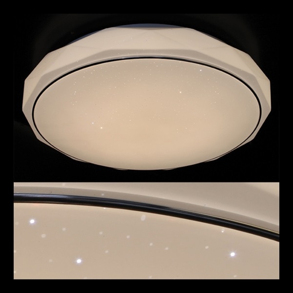 K Light H-KLC-LED-9/40 LED 24W 40cm White Acrylic with a Sparkle Ceiling Fitting Dimmable