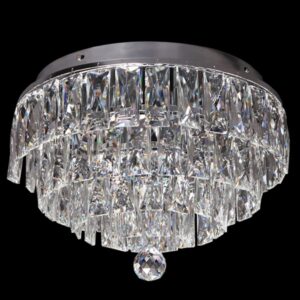 K Light HL-KLC-842 G9 Tulip K9 Crystal Ceiling Fitting Chrome