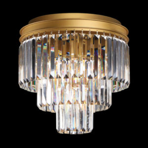 K Light KLC-6515/SG 230v 40W Crystal Ceiling Fitting with K9 Crystals