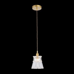 K Light LW-KLCH-4163 Vintage Cut Glass Pendant Satin Gold