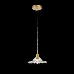 K Light LW-KLCH-4165 Vintage Cut Glass Pendant Satin Gold