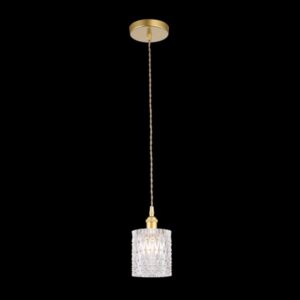K Light LW-KLCH-4166 Vintage Cut Glass Pendant Satin Gold
