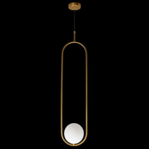 K Light LW-KLCH-1100/GD LED Long Luna Pendant Gold