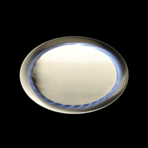 K Light MG-55/S-LED LED Strip Light Small Disc Ceiling Light Satin Chrome Warm White