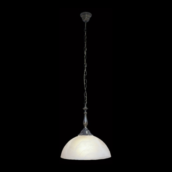 K Light MP-14 Alabaster Glass Pendant Antique Brass with Alabaster Glass
