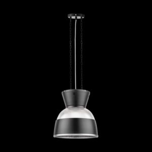 K Light PC-KLCH-12-8 Clear PC Pendant with Black Trim