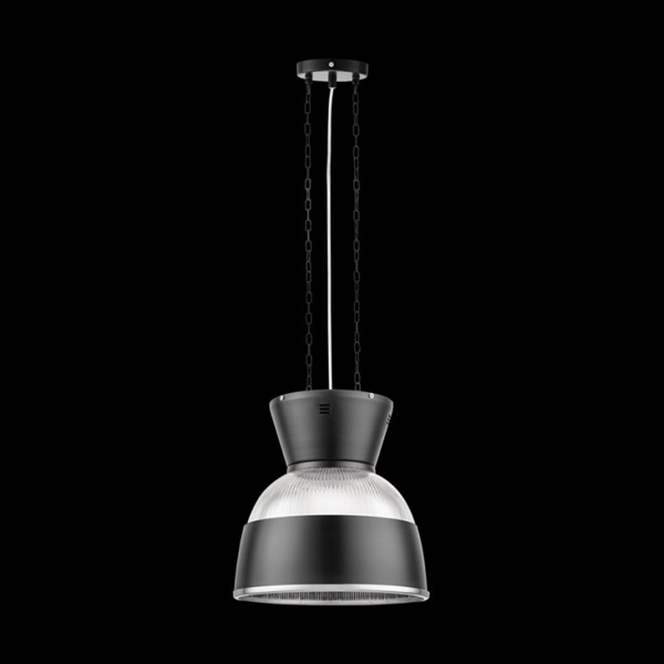 K Light PC-KLCH-12-8 Clear PC Pendant with Black Trim