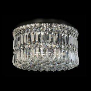 K Light S-KLC-2310/40 Small Round K9 Crystal Ceiling Fitting Chrome