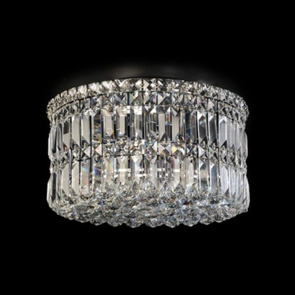 K Light S-KLC-2310/50 Large Round K9 Crystal Ceiling Fitting Chrome