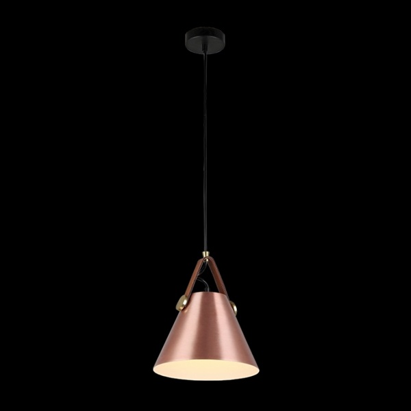 K Light T-KLCH-122-S/CO Small Leather and Iron Cone Metal Pendant
