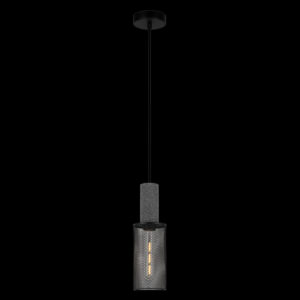 K Light T-KLCH-592 Midnight Mesh Long Pendant Stone and Black Mesh