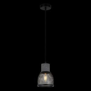 K Light T-KLCH-595 Midnight Mesh Dome Pendant Stone and Black Mesh
