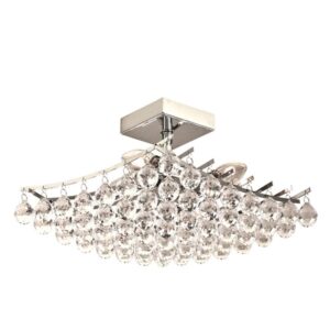 Brightstar CF056 LED Stainless Steel LED Ceiling Fitting with K9 Crystals