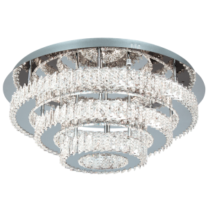 Brightstar CF056 LED Stainless Steel LED Ceiling Fitting with K9 Crystals