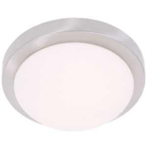 Brightstar CF1550 SMALL Satin Chrome with White Glass