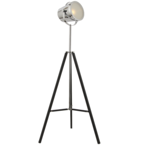 Brightstar SL034 CHR Polished Chrome Floor Lamp with Frosted Glass