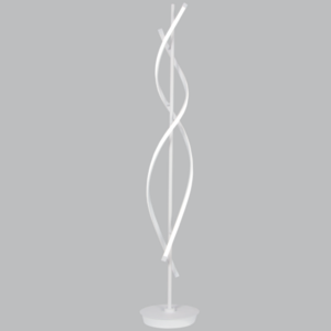 Brightstar SL083 LED Matt White Aluminium and Acrylic Floor Lamp with Remote Control