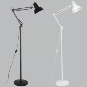 Brightstar SL086 BLACK Metal Floor Lamp with Movable Arms