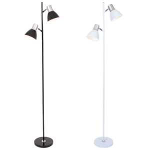 Brightstar SL1097 BLACK Mother and Son Floor Lamp with Double Switch