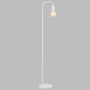 Brightstar SL409 WHITE Metal Floor Lamp with On/Off Foot Switch