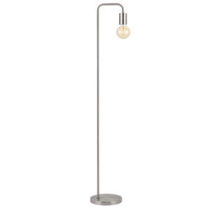 Brightstar SL410 SATIN Metal Floor Lamp with On/Off Foot Switch