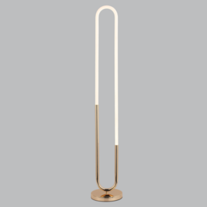 Brightstar SL411 GOLD Metal and Acrylic 15W LED Standing Lamp with On/Off Foot Switch French Gold