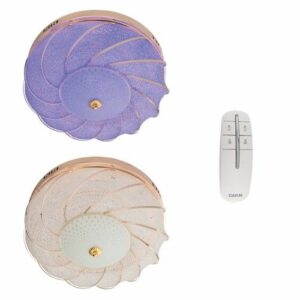 Brightstar CF163 RGB Polished Gold Metal with Textured Glass and Plastic