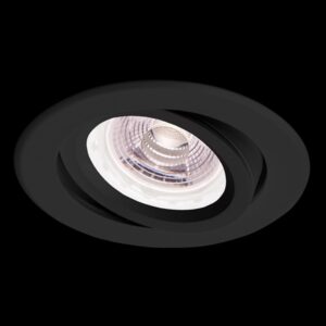 K Light ELC-57/BK-NEW GU10 Die-Cast Aluminium Round Tilt Downlight