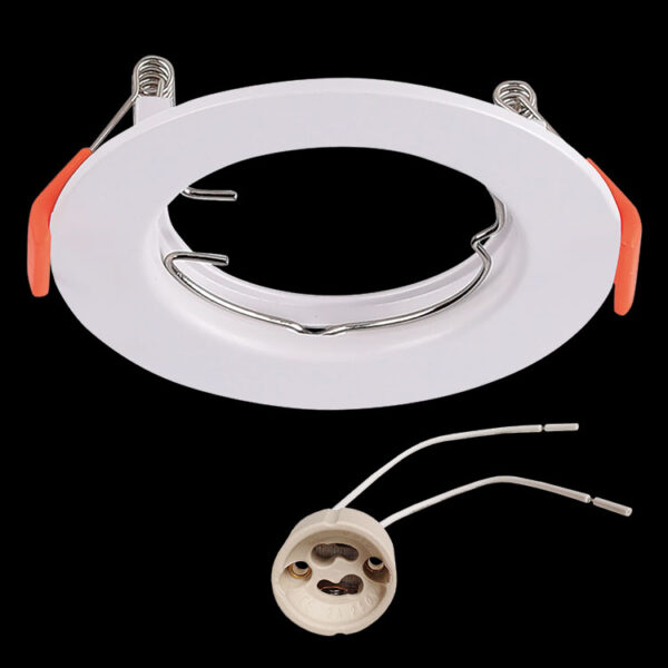K Light ELC-60/WH GU10 (PC) Poly Carbonate Round Downlight