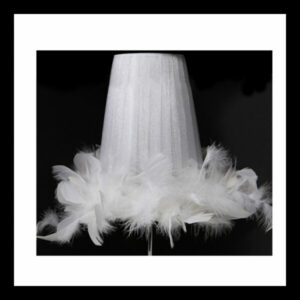 K Light U-FEATHR-L/WH Large Feathered Shade Only