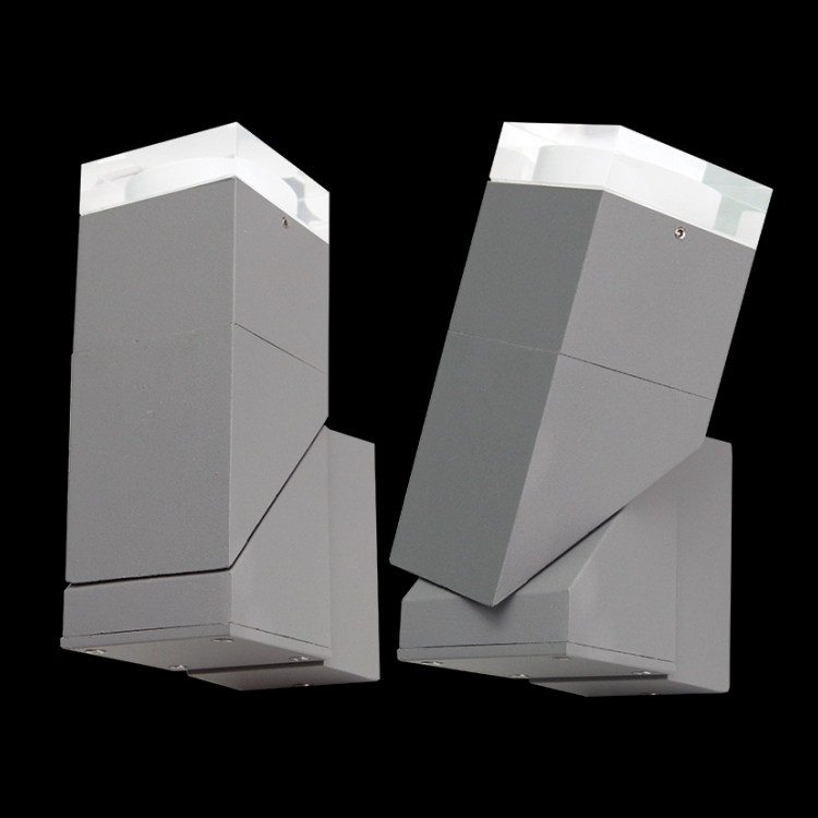 K Light Y-KLG-1801/1LSG GU10 Square 360 Degree Tilt with Lense Wall Light