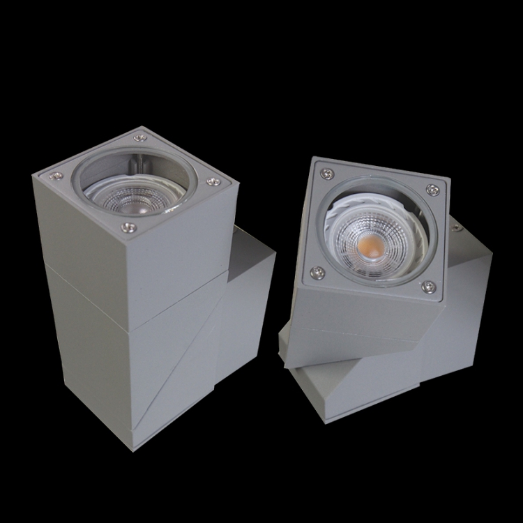 K Light Y-KLG-1801/1SG GU10 Square 360 Degree Tilt Wall Light