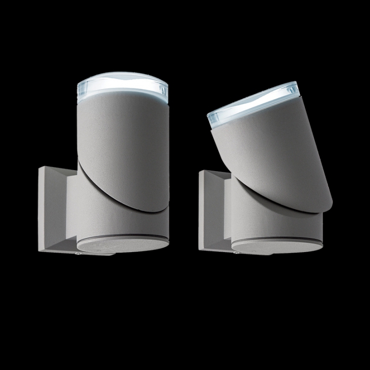 K Light Y-LED-3201-1/G LED COB Grey Round 360 Degrees Tilt with Lens Wall Light