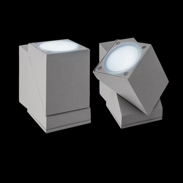 K Light Y-LED-3202-1/G LED COB Grey Square 360 Degrees Tilt Wall Light