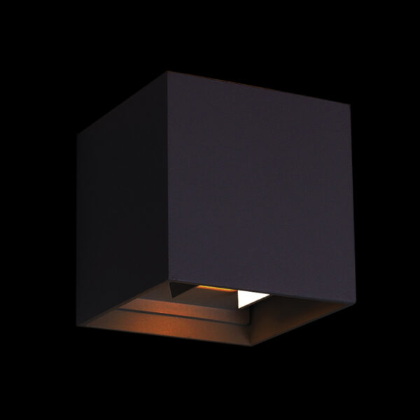 K Light JB-LED-007S/BL LED SMD Up & Down Black Square Beam Adjustable Wall Light