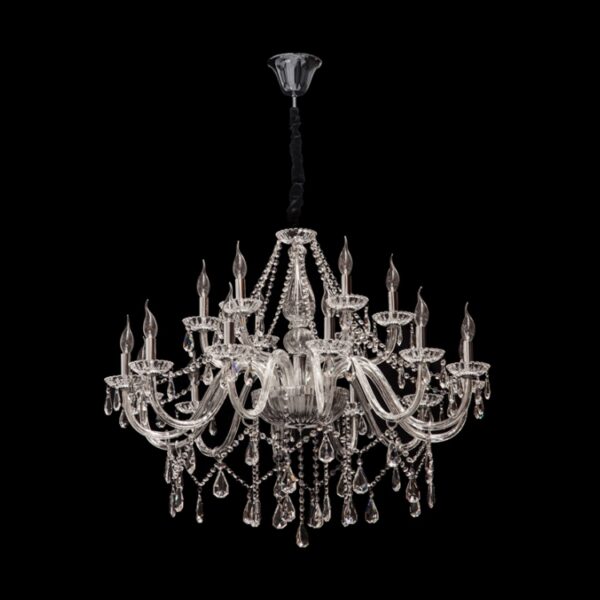 K Light V-KLCH-8004/18 12+6 Arm Crystal Chandelier