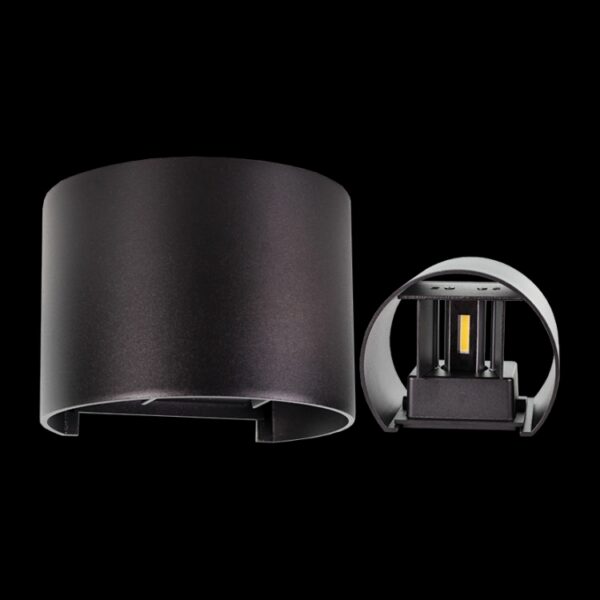 K Light JB-LED-007R/BL LED SMD Up & Down Black Round Beam Adjustable Wall Light