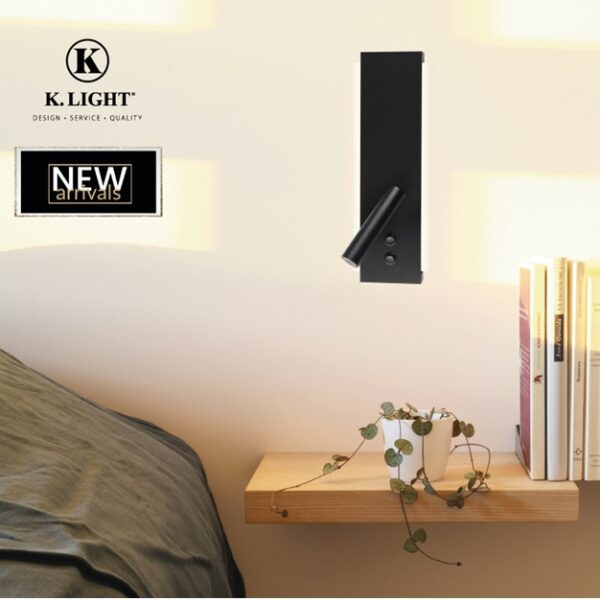 K Light MB-210-BL LED Reading Wall Light with Backlighting - Image 2