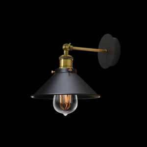 K Light CA-KLW-1124 Tall Rustic Metal Shade Wall and Reading Light