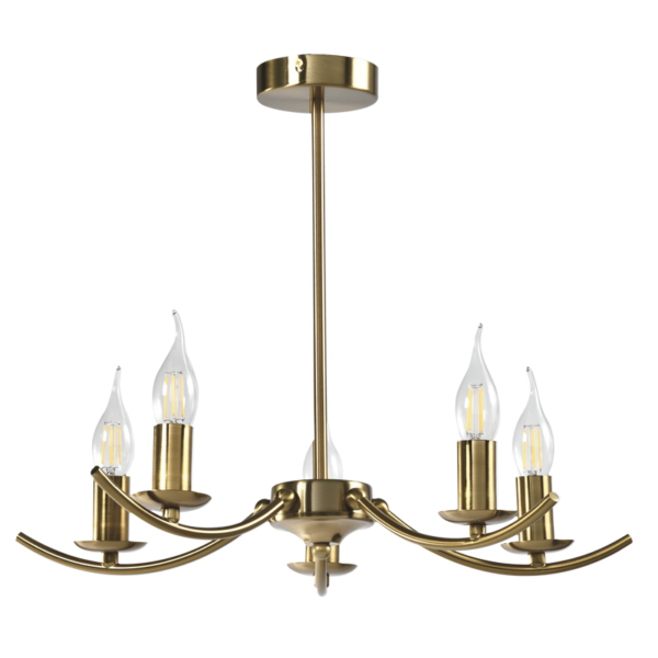 Brightstar CH396/5 GOLD Metal Chandelier