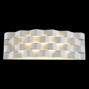 K Light M-LED-1401L/WH LED Large Ripple Wall Light