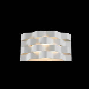 K Light M-LED-1401M/WH LED Medium Ripple Wall Light