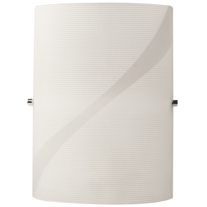 Brightstar WB081/1 White Patterned Glass with Polished Chrome Clips