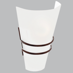 Brightstar WB1131 BROWN Brown Metal Wall Bracket with Frosted Glass