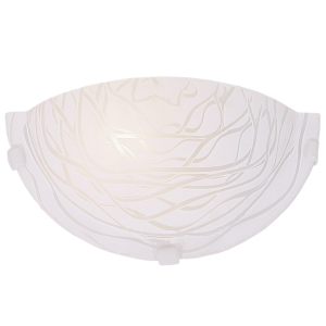 Brightstar WB1299/1 WHITE Patterned Glass with White Clips