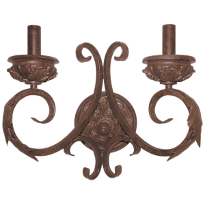 Brightstar WB1334/2 Antique Bronze Metal and Resin Wall Bracket (no glass)